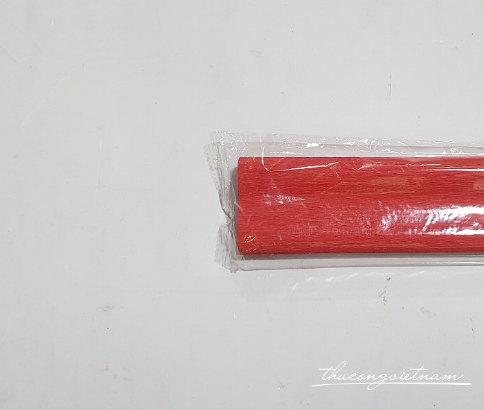 Giấy nhún khổ 50*250cm - Màu đỏ