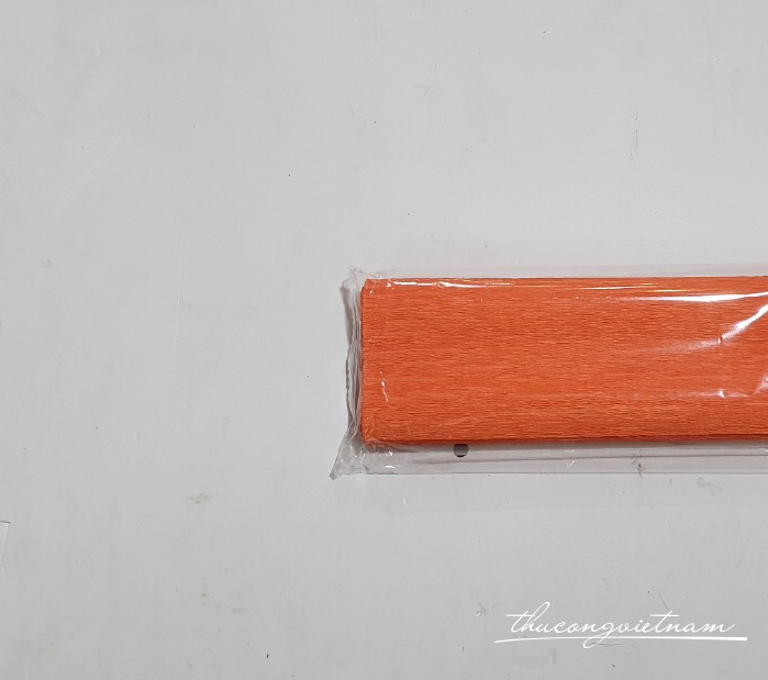 Giấy nhún khổ 50*250cm - Màu cam đậm