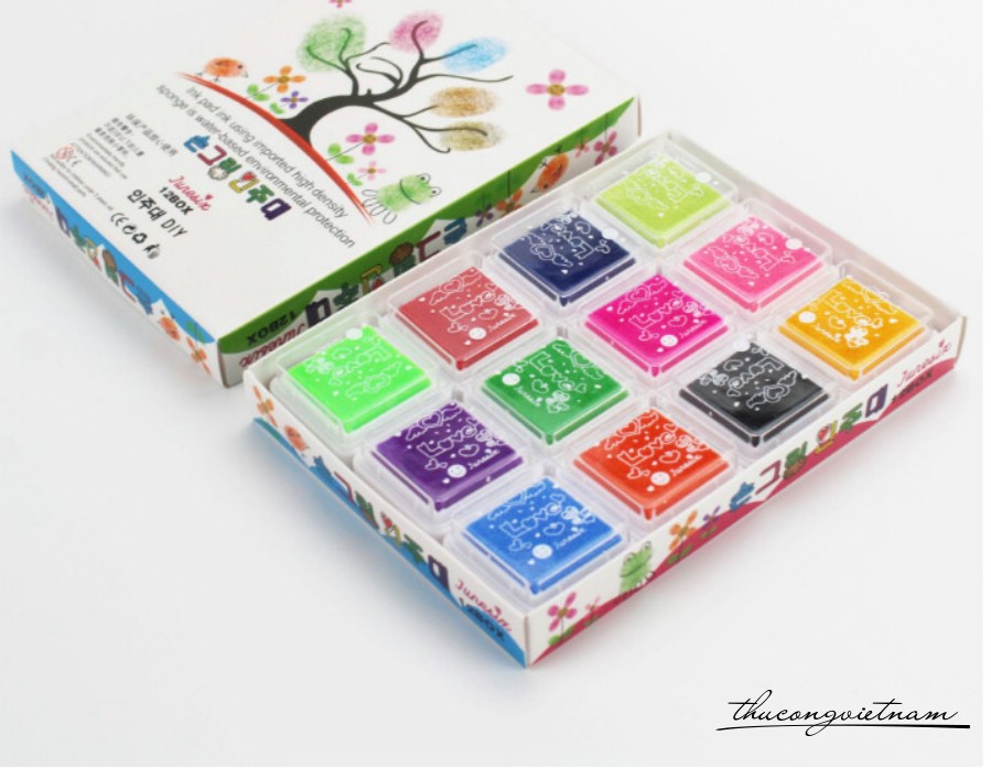 12 hộp mực in vân tay 3*3cm 