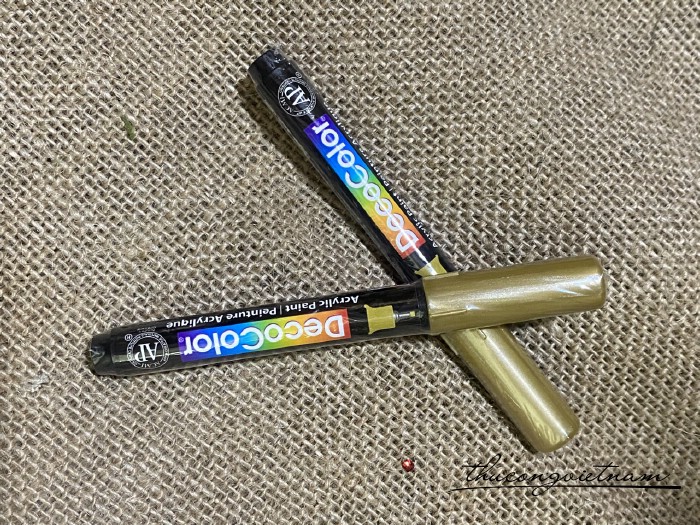 Bút sơn DecoColor Acrylic paint marker màu vàng đồng (1mm)