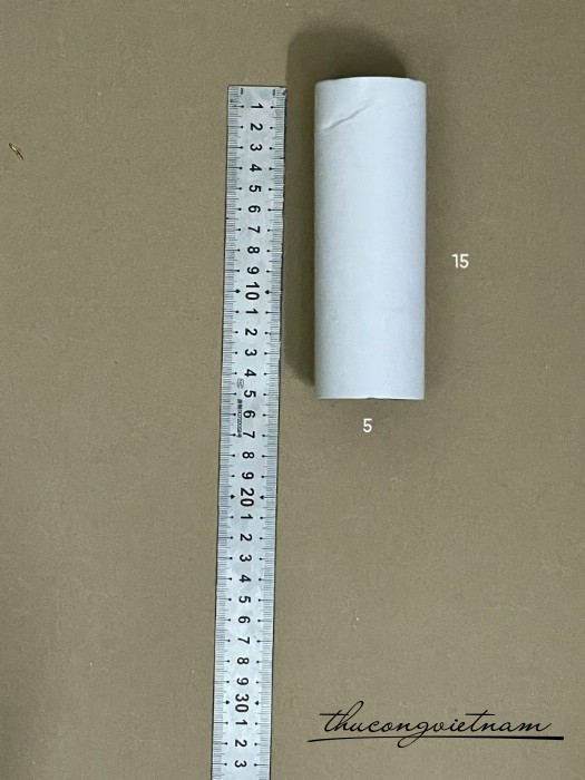 Ống giấy carton trắng 15cm 