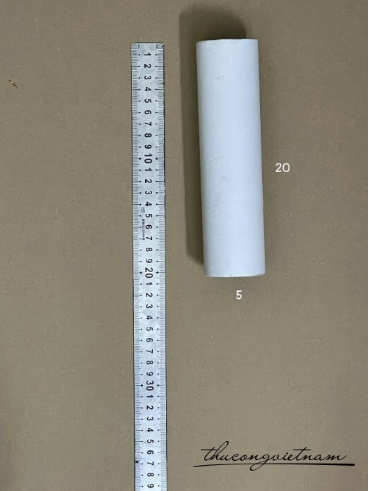 Ống giấy carton trắng 20cm 