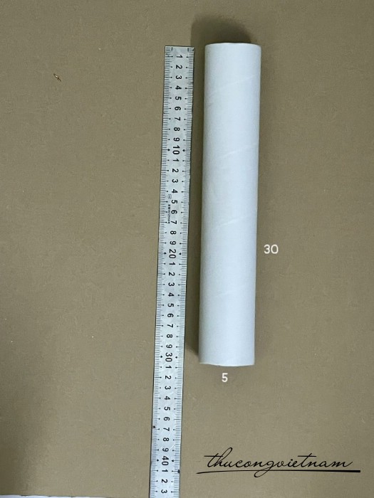 Ống giấy carton trắng 30cm 