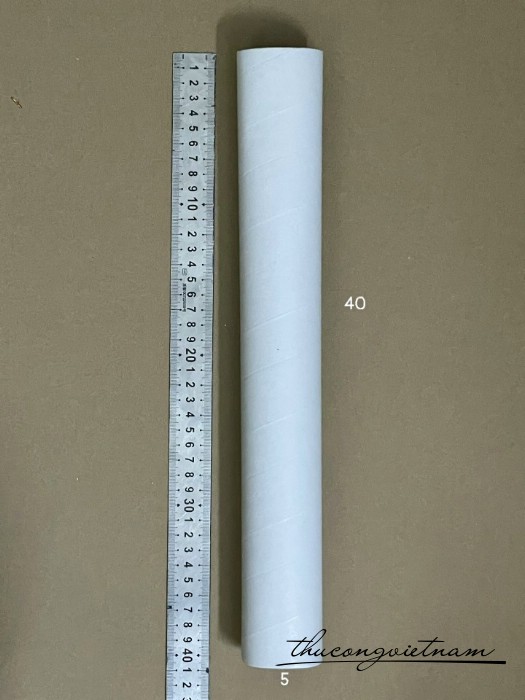 Ống giấy carton trắng 40cm 