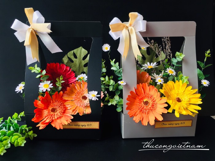 Giỏ hoa đồng tiền (33*22cm)