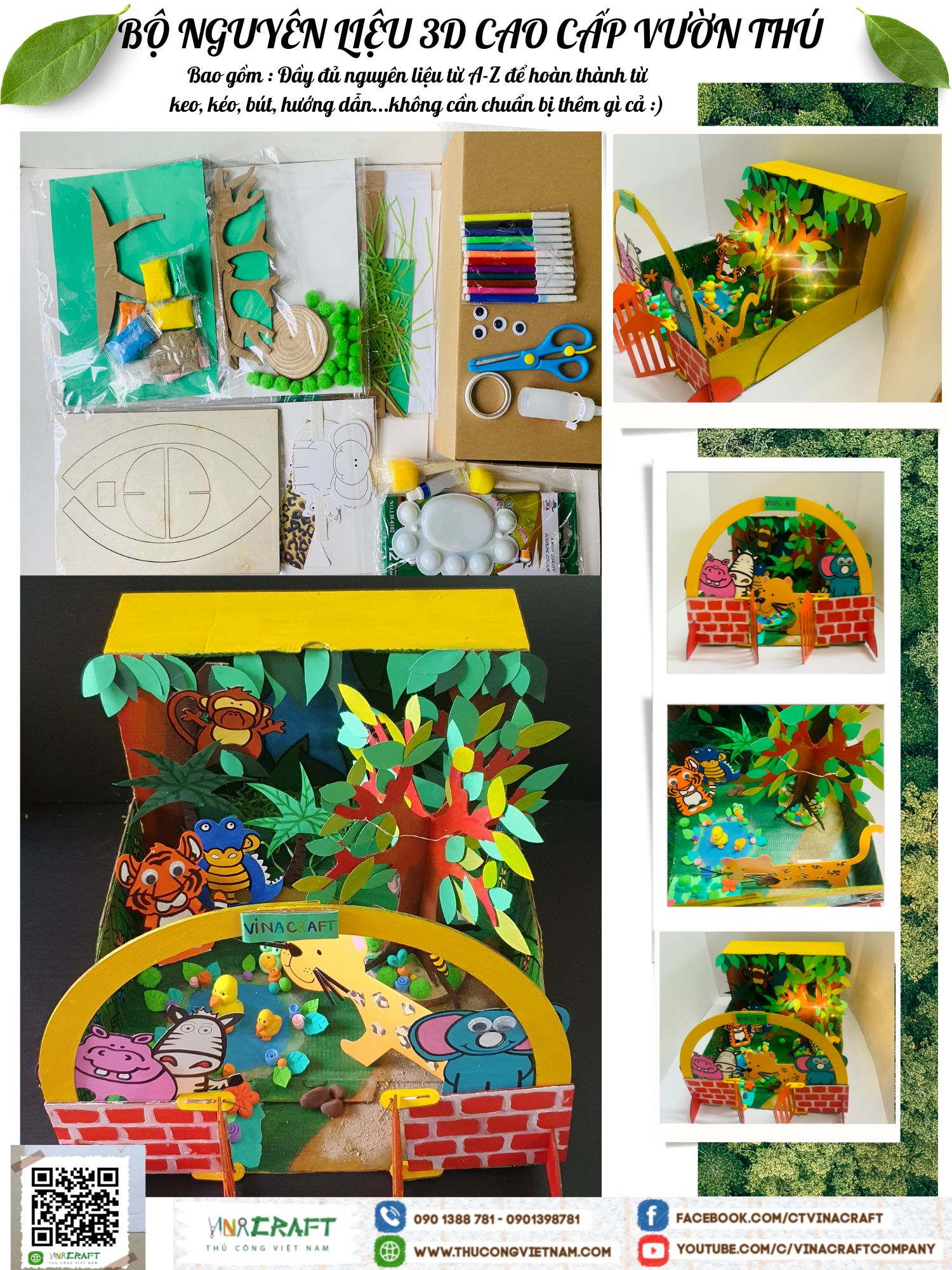 Bộ nguyên liệu 3D cao cấp Vườn Thú