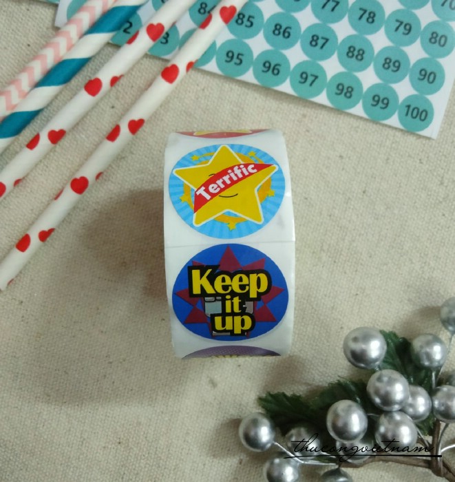 Sticker khen thưởng , động lực, note (500 tem) - Mẫu 4