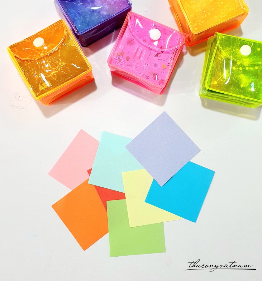 Giấy xếp hạc, giấy origami 6.3cm (280 tờ) - Mẫu 5