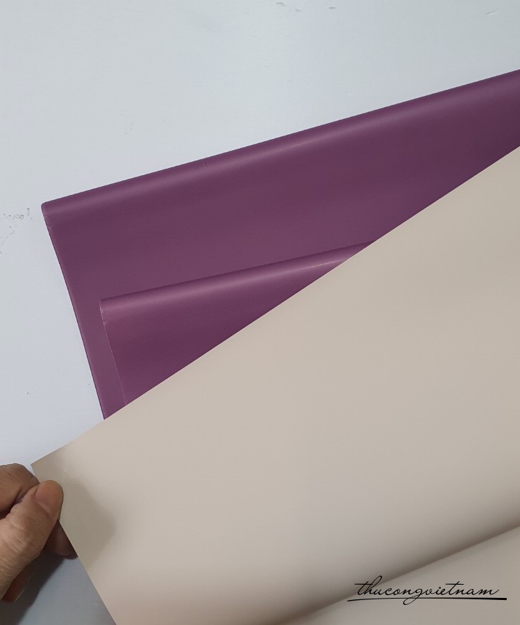  Giấy gói trơn 2 mặt khổ 58*58cm - Màu tím kem