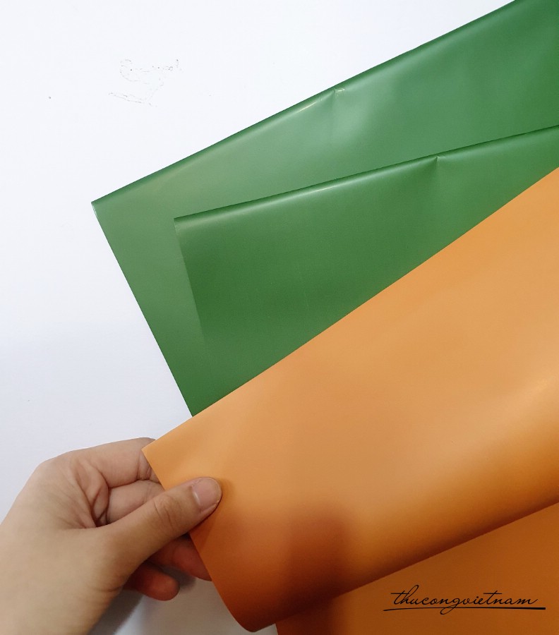  Giấy gói trơn 2 mặt khổ 58*58 cm - Màu xanh cam