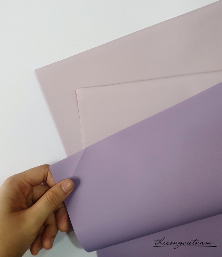  Giấy gói trơn 2 mặt khổ 58*58 cm - Màu tím