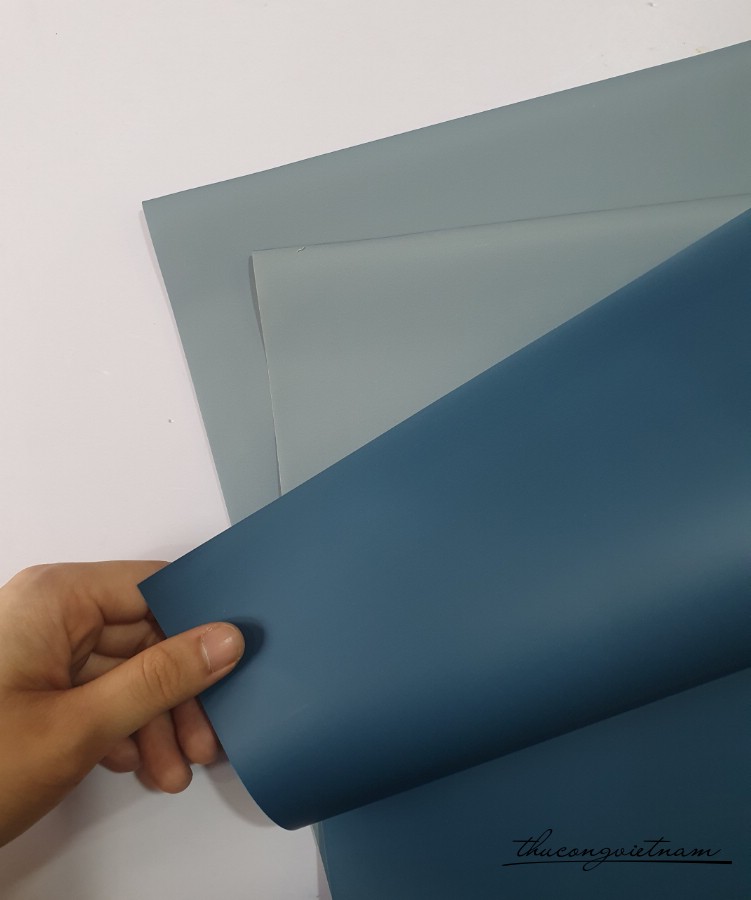  Giấy gói trơn 2 mặt khổ 58*58 cm - Màu xám xanh