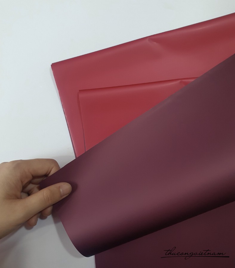  Giấy gói trơn 2 mặt khổ 58*58 cm - Màu đỏ