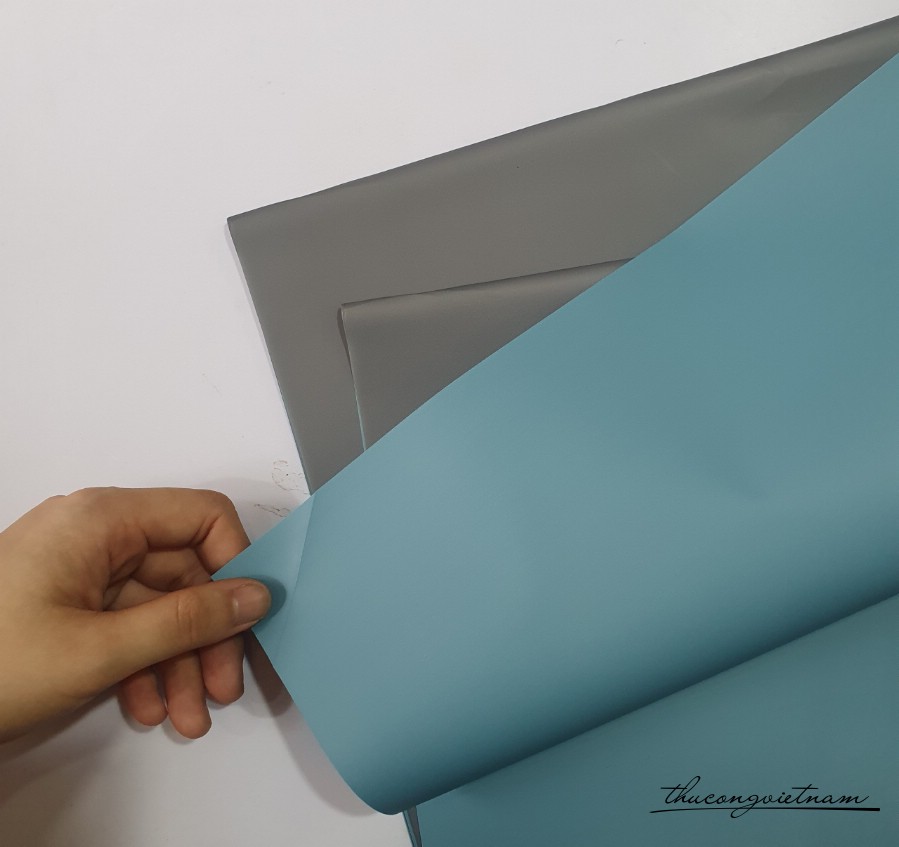  Giấy gói trơn 2 mặt khổ 58*58 cm - Màu xanh xám
