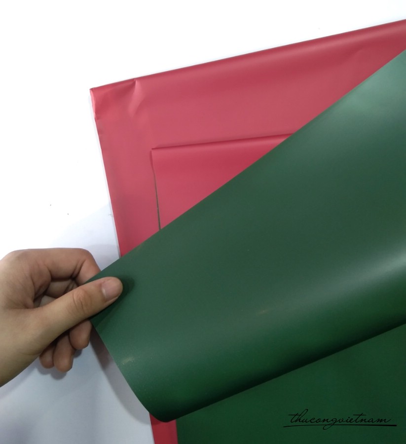  Giấy gói trơn 2 mặt khổ 58*58 cm - Màu hồng xanh