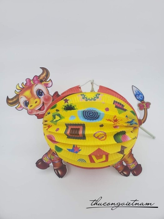 Lồng đèn giấy xếp in hình (15-20cm) - Mẫu 10