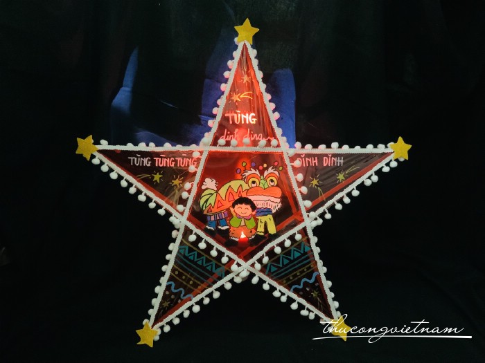 Lồng Đèn Ngôi Sao Giấy Kiếng - Mẫu Tùng Tùng Dinh Dinh (60cm)