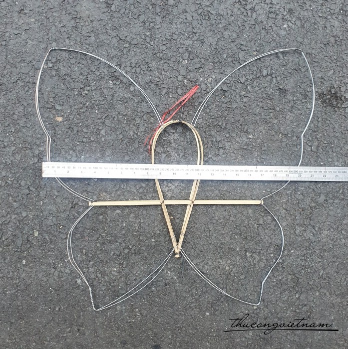 Khung tre lồng đèn - Bướm đại (40-50cm)