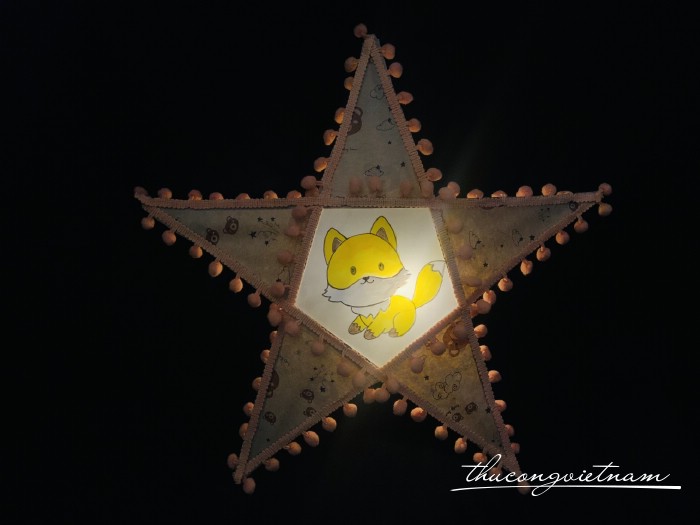 Lồng Đèn Ngôi Sao Giấy Báo  - Mẫu 1 (40cm)