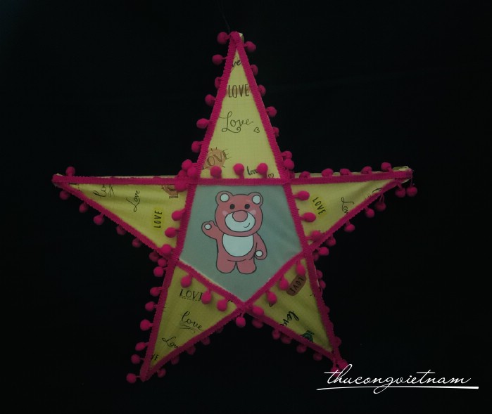 Lồng Đèn Ngôi Sao Giấy Báo  - Mẫu 3 (40cm)
