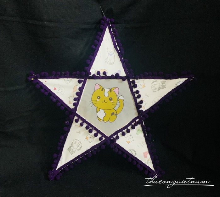 Lồng Đèn Ngôi Sao Giấy Báo  - Mẫu 10 (40cm)