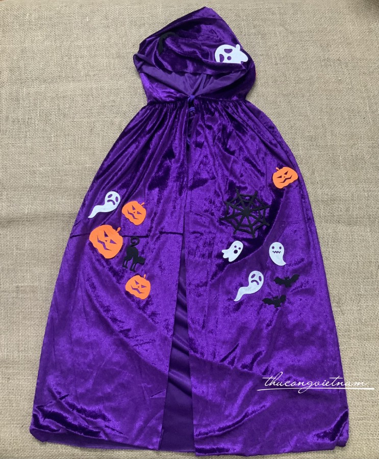 Áo choàng Halloween -  Tím vải nhung