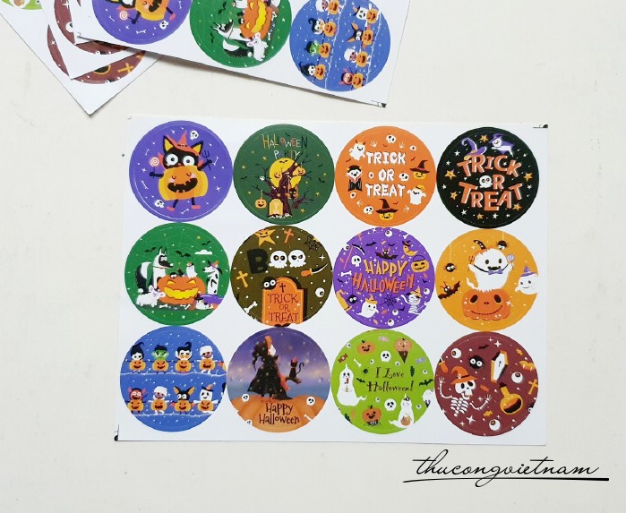 Sticker Halloween mẫu 19 3.5cm