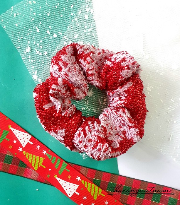 Cột tóc Scrunchies Giáng Sinh (10-12cm) - M5