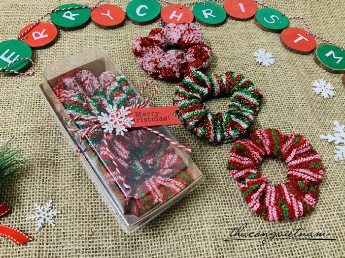 Hộp Scrunchies Giáng Sinh 3 cái (10-12cm) - M1