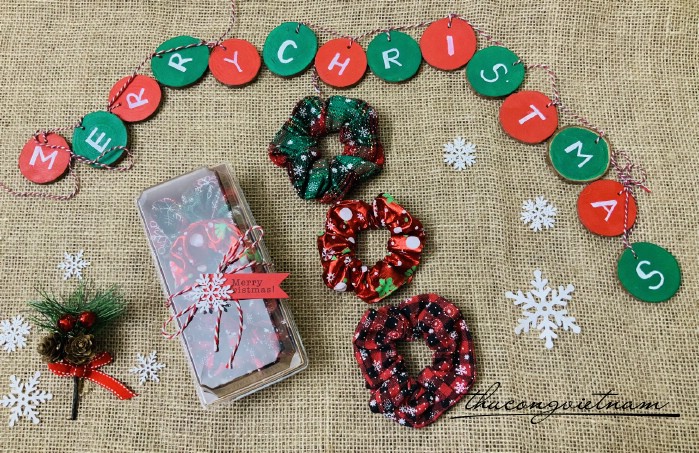 Hộp Scrunchies Giáng Sinh 3 cái (10-12cm) - M2