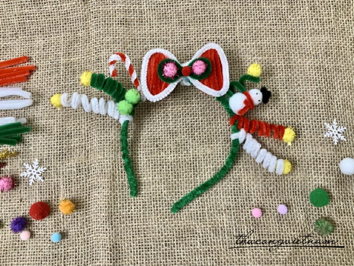 Băng đô kẽm nhung Giáng Sinh (17*22cm) - Nơ GS