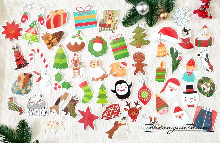 Die-cut trang trí Giáng Sinh mẫu 16