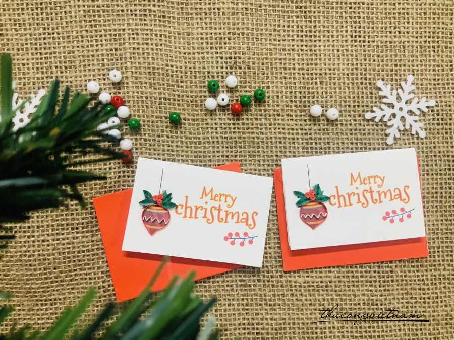 Thiệp Quilling Giáng Sinh - Mẫu 1 (6*9cm)