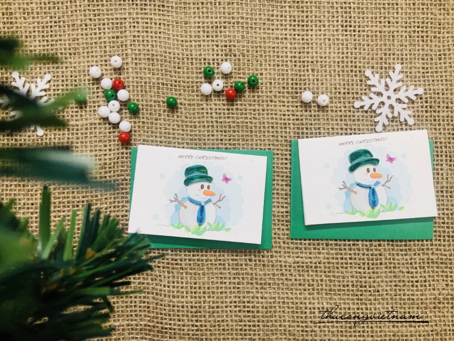 Thiệp Quilling Giáng Sinh - Mẫu 4 (6*9cm)