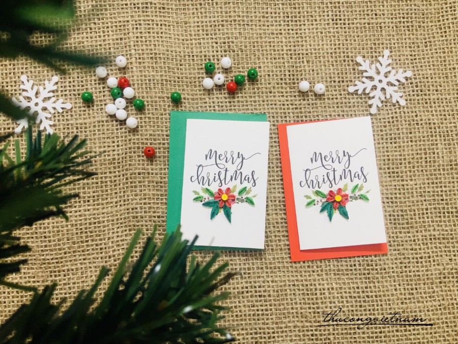 Thiệp Quilling Giáng Sinh - Mẫu 7 (6*9cm)