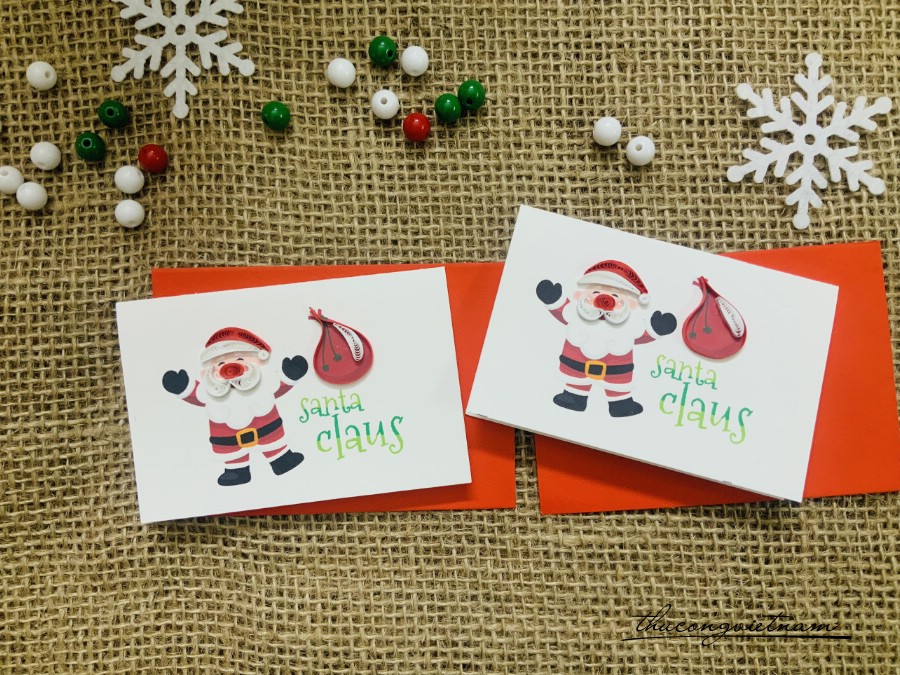 Thiệp Quilling Giáng Sinh - Mẫu 12 (6*9cm)