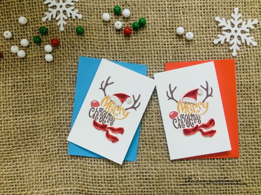 Thiệp Quilling Giáng Sinh - Mẫu 14 (6*9cm)