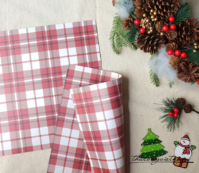 Giấy nền Giáng Sinh in hai mặt 30*30cm - M6
