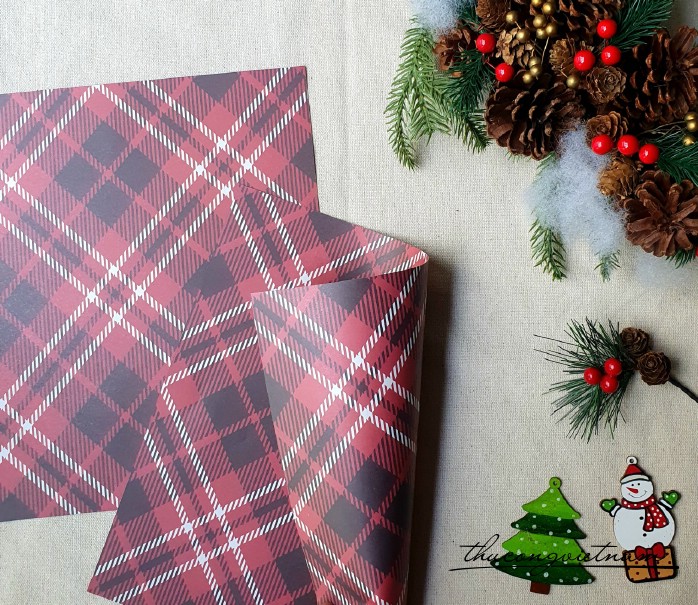 Giấy nền Giáng Sinh in hai mặt 30*30cm - M12