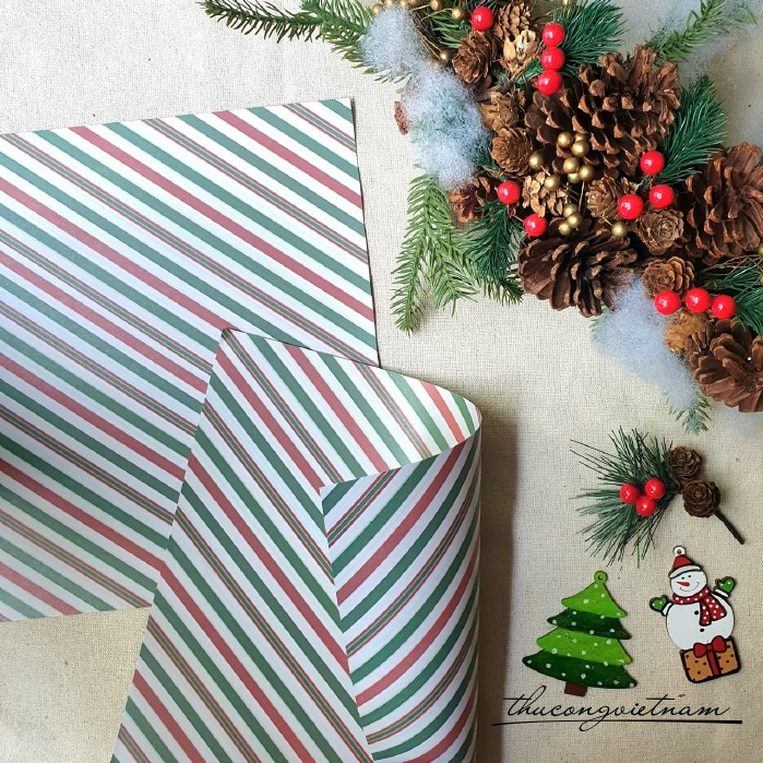 Giấy nền Giáng Sinh in hai mặt 30*30cm - M41