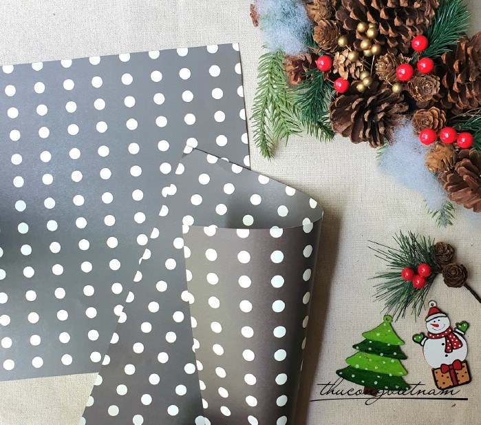 Giấy nền Giáng Sinh in hai mặt 30*30cm - M47