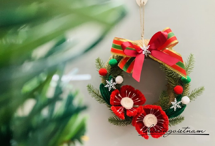 Vòng thừng treo Giáng Sinh 20cm