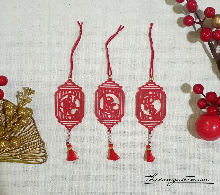 Set tag treo nỉ Tết 