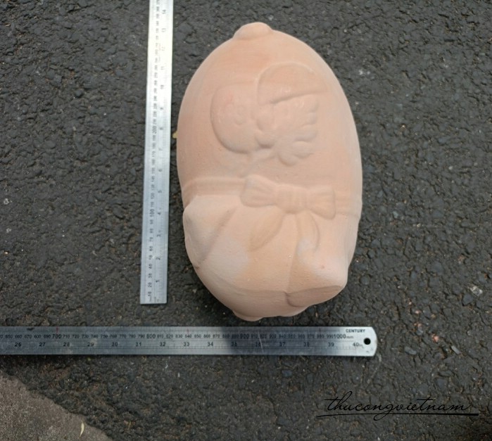 Heo đất nung trái cây lớn 30*15cm