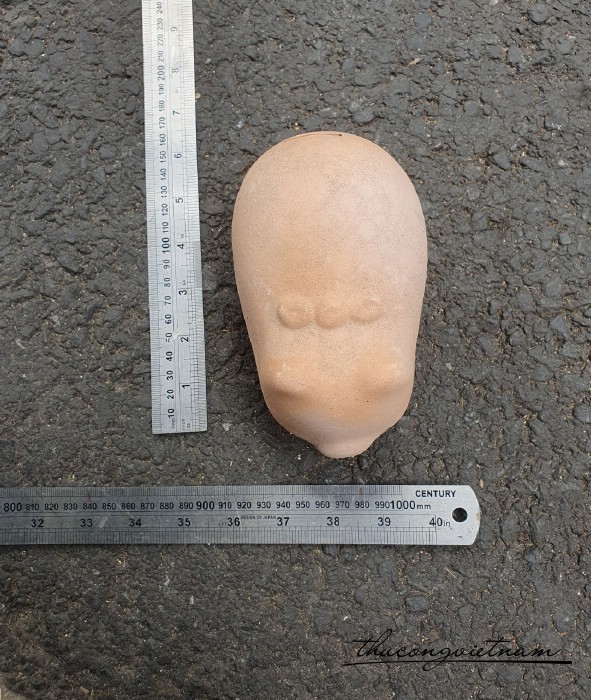 Heo đất nung nơ nhỏ 12*7cm