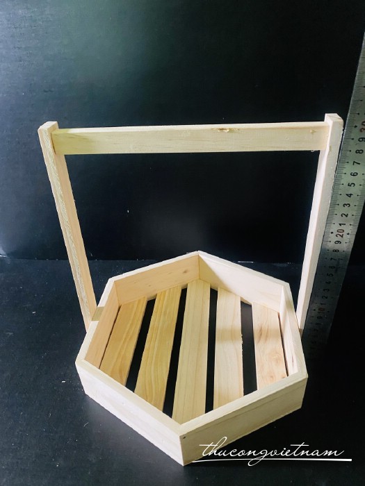 Giỏ gỗ lục giác (25*30cm)