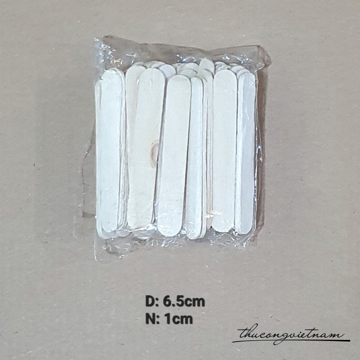 Que kem gỗ handmade 6.5cm (50 que)