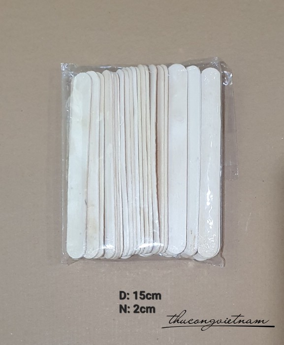 Que kem đè lưỡi handmade 15x2cm (50 que)