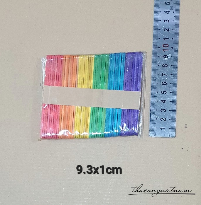 Que kem gỗ màu 9.3cm (50 que)