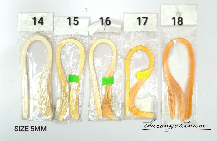 Giấy cuốn quilling 50 sợi 5mm*30cm - Tông cam